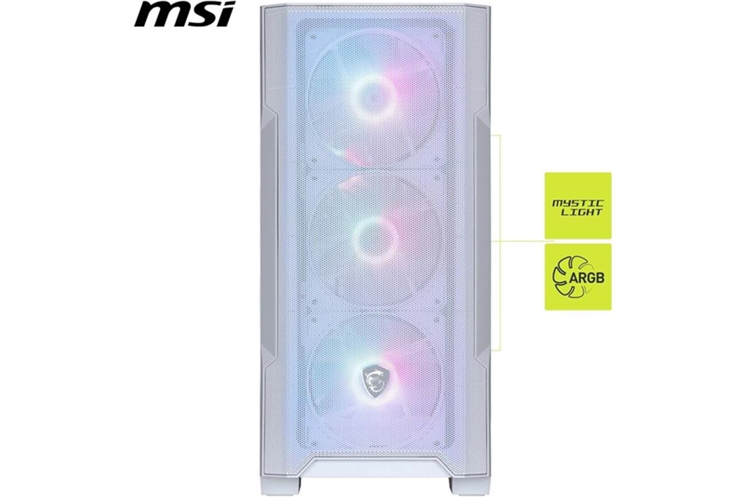MSI MAG FORCE M100R WHITE GAMING MICRO-TOWER PC KASASI BEYAZ