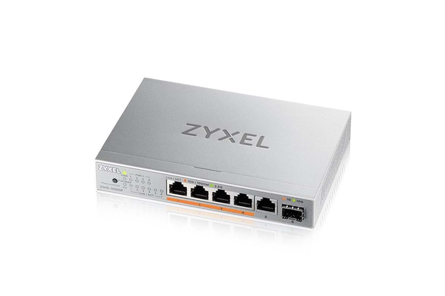 ZYXEL 5port XMG-105HP 2.5-GIGABIT 1-SFP 70W POE YÖNETİLEMEZ SWITCH