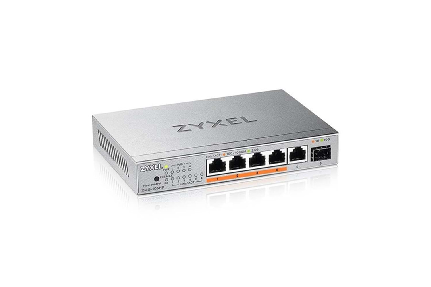 ZYXEL 5port XMG-105HP 2.5-GIGABIT 1-SFP 70W POE YÖNETİLEMEZ SWITCH