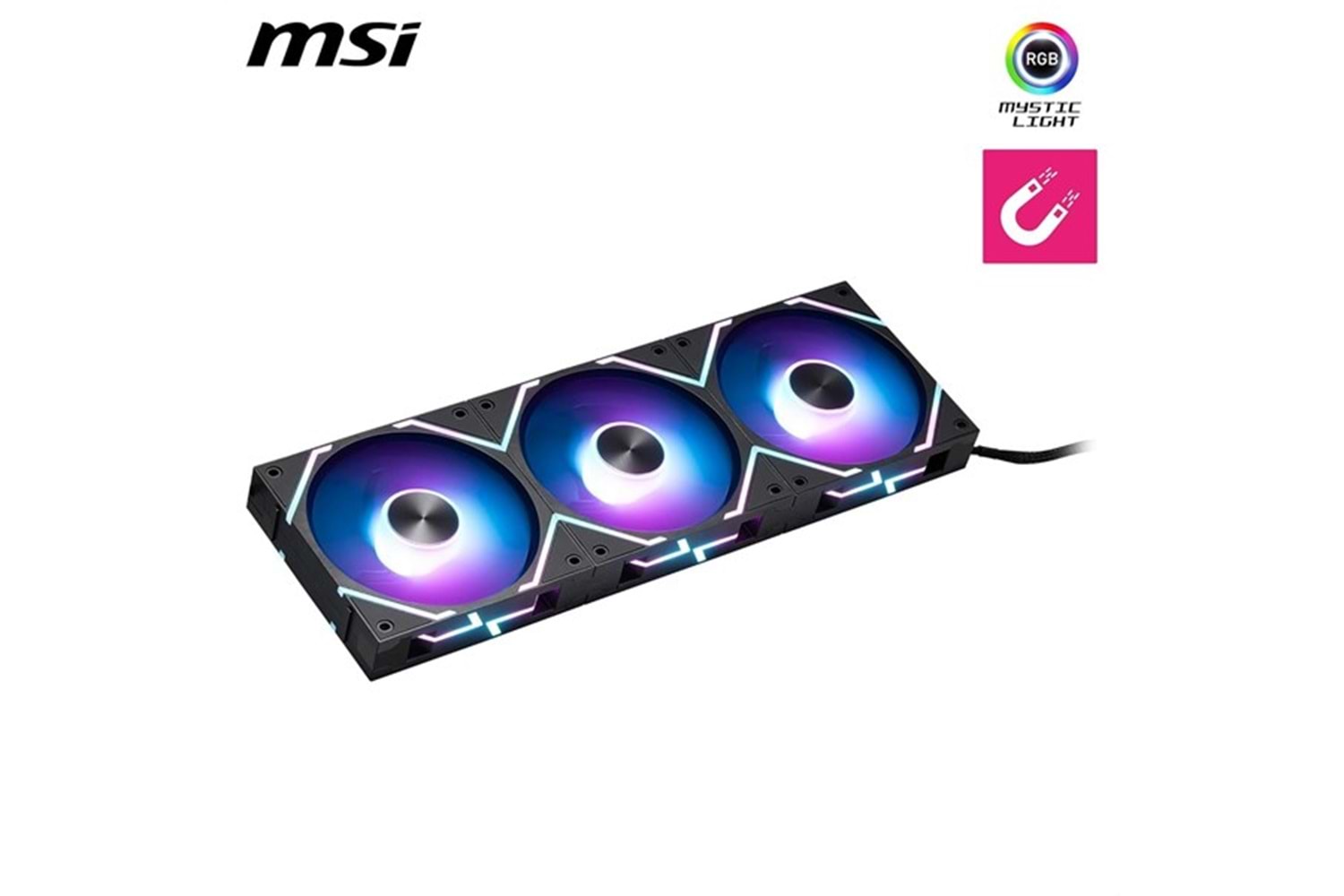 MSI MPG EZ120 ARGB-B KASA FANI+KONTROL ÜNİTESİ 3-lü paket