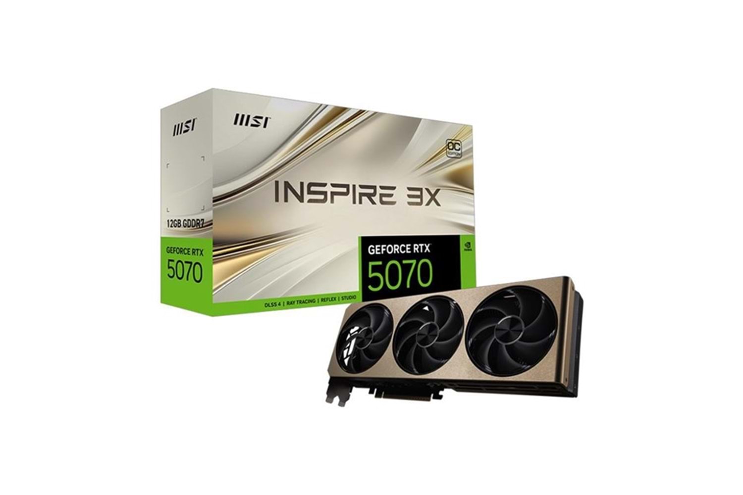 MSI 12GB RTX5070 INSPIRE 3X OC GDDR7 192bit HDIMI-DP PCIE 5.0