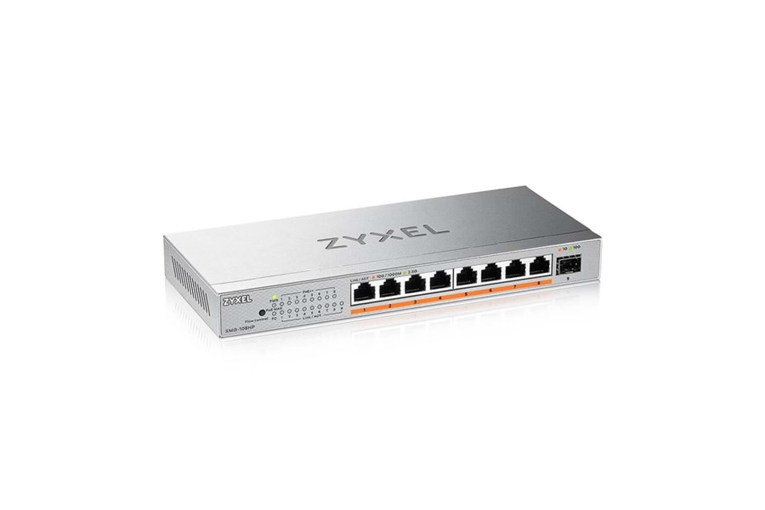 ZYXEL 8port XMG-108HP 2.5 GIGABIT 1-SFP 10GBE 100W YÖNETİLEMEZ POE SWITCH