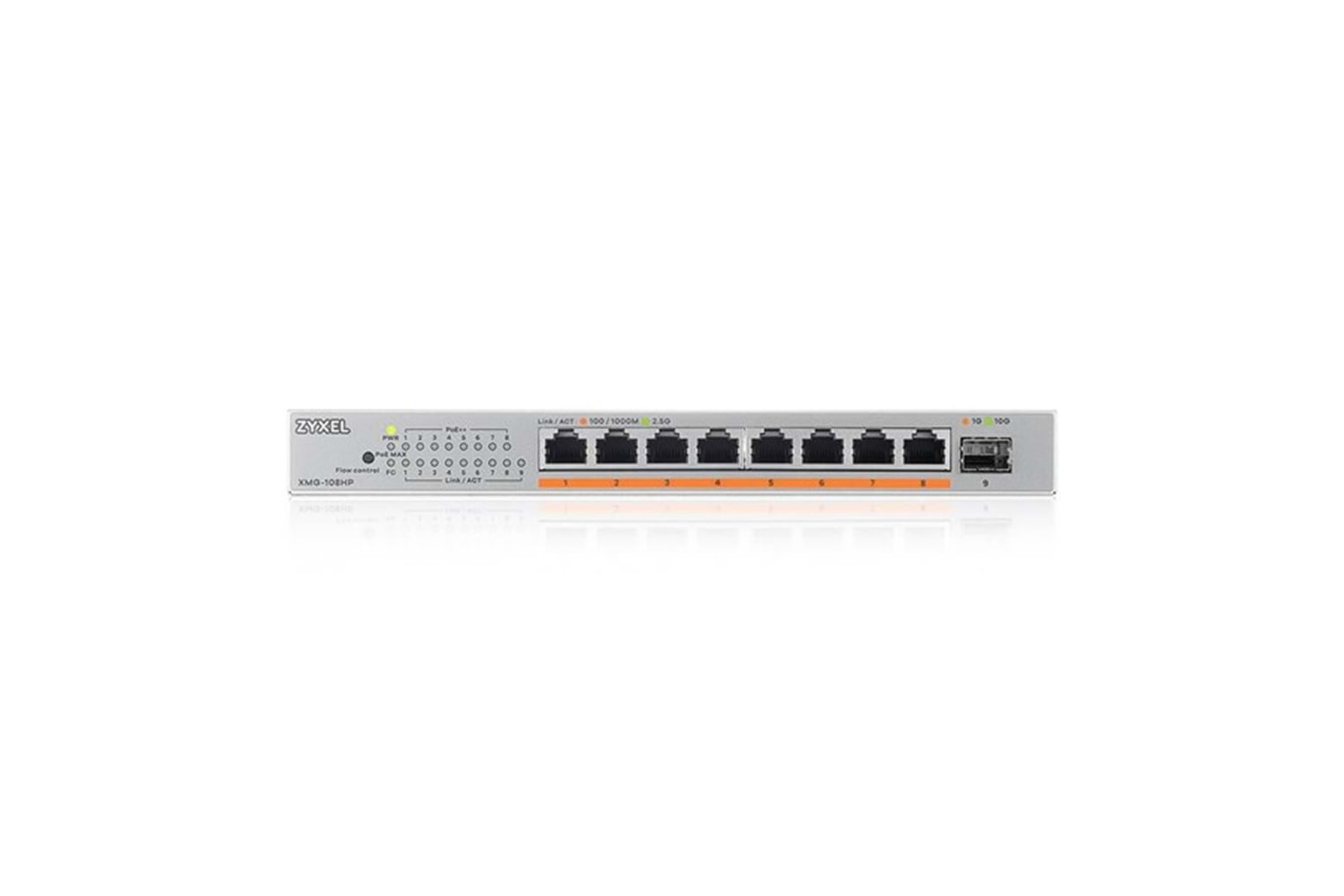 ZYXEL 8port XMG-108HP 2.5 GIGABIT 1-SFP 10GBE 100W YÖNETİLEMEZ POE SWITCH