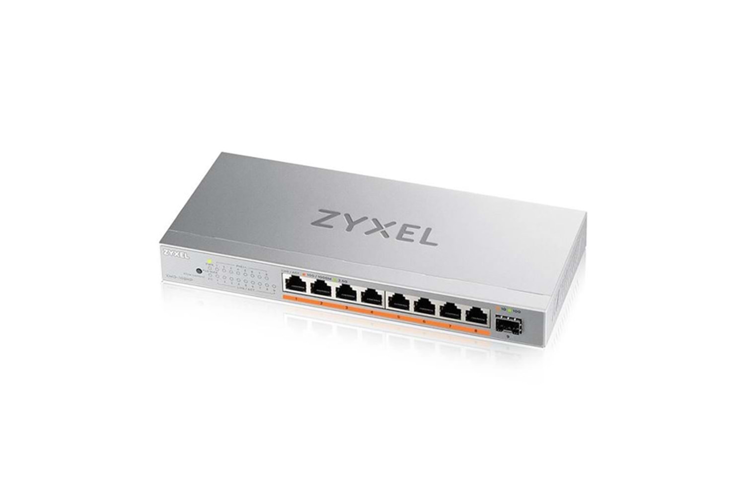 ZYXEL 8port XMG-108HP 2.5 GIGABIT 1-SFP 10GBE 100W YÖNETİLEMEZ POE SWITCH