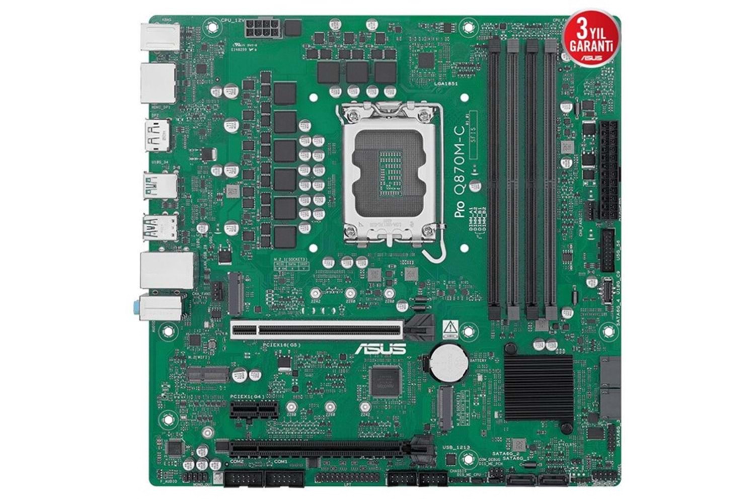 ASUS PRO Q870M-C CSM DDR5 HDMI-DP PCIE 5.0 1851P MATX KURUMSAL ANAKART