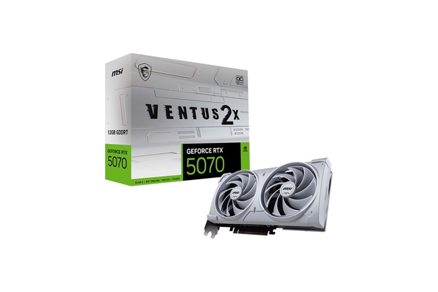MSI 12GB RTX5070 VENTUS 2X OC WHITE GDDR7 192bit HDMI-DP PCIE 5.0