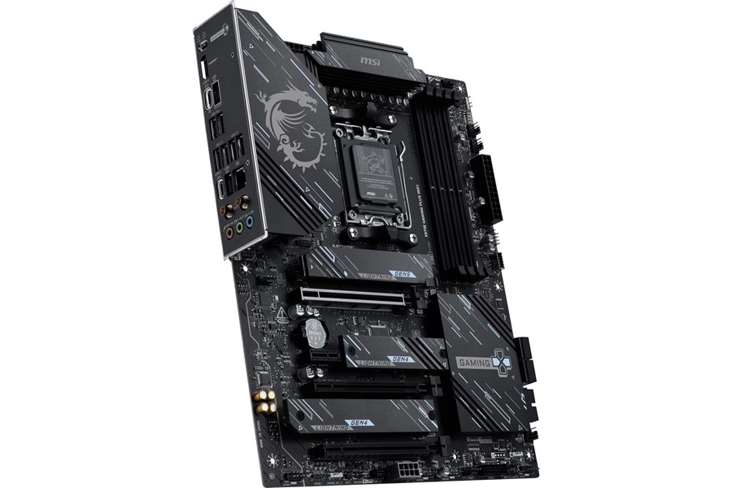 MSI X870E GAMING PLUS WIFI-7 DDR5 8200MHZ(OC) HDMI DP PCIe 16X v5.0 AM5 ATX