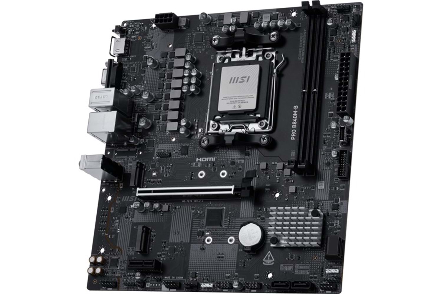 MSI PRO B840M-B DDR5 HDMI PCIe 16X v4.0 AM5 mATX