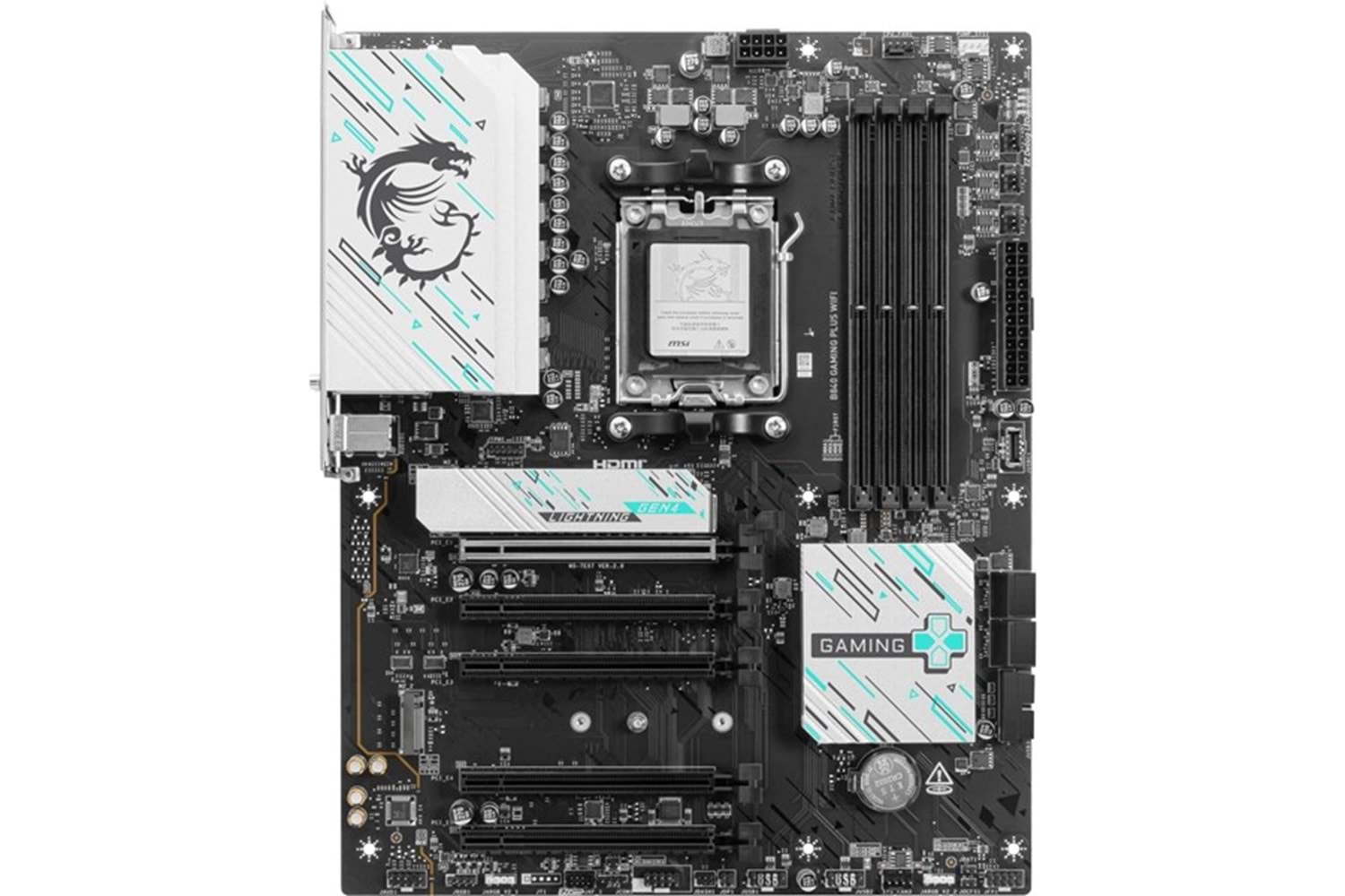 MSI PRO B840M GAMING PLUS WIFI6E DDR5 HDMI PCIe 16X v4.0 AM5 mATX