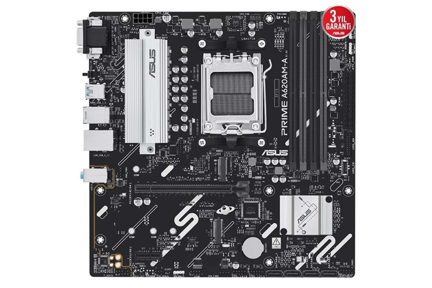 ASUS PRIME A620AM-A CSM DDR5 HDMI-DP PCIE 4.0 AM5 mATX KURUMSAL ANAKART