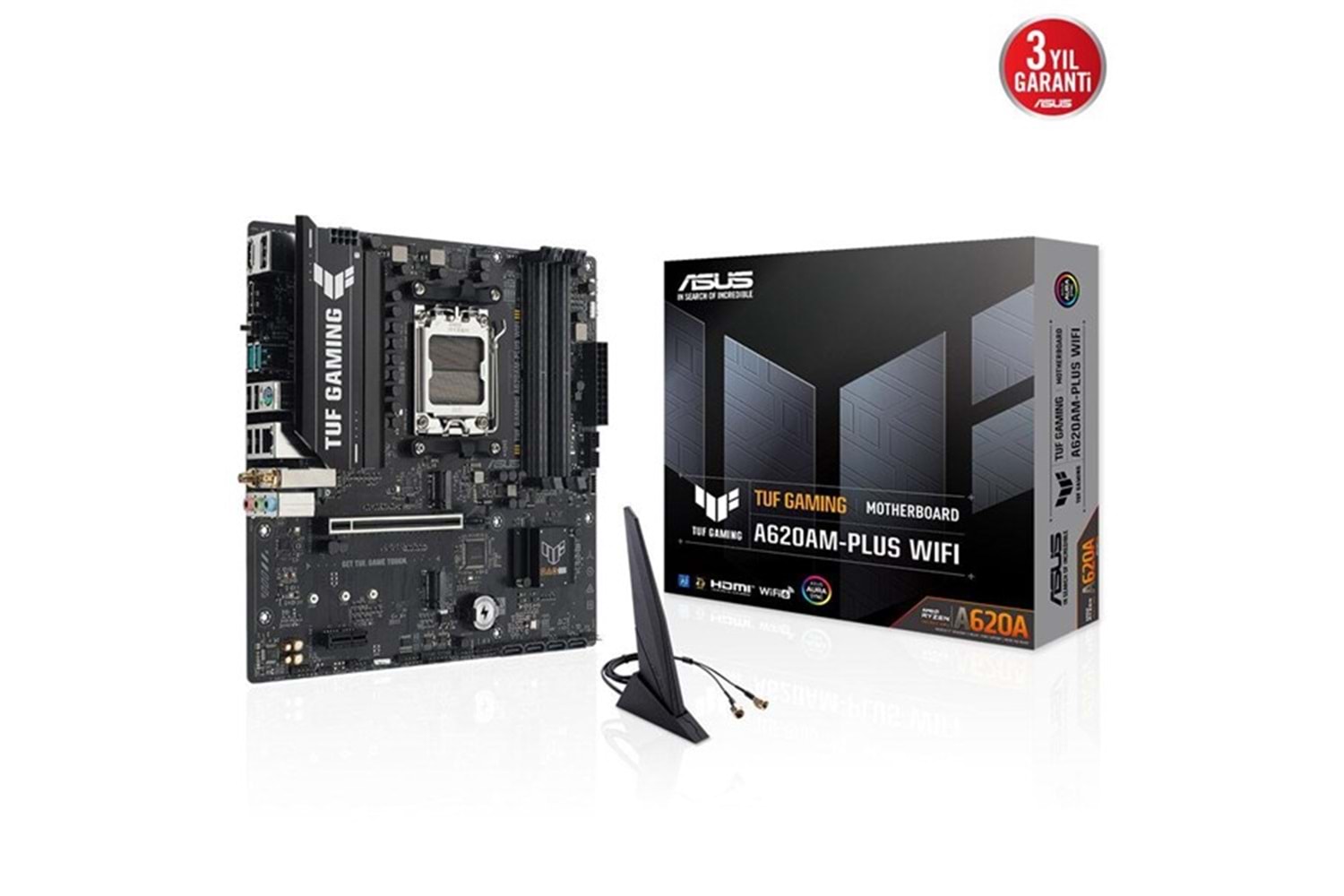 ASUS TUF GAMING A620AM-PLUS WIFI6 DDR5 HDMI-DP PCIE 4.0 AM5 MATX