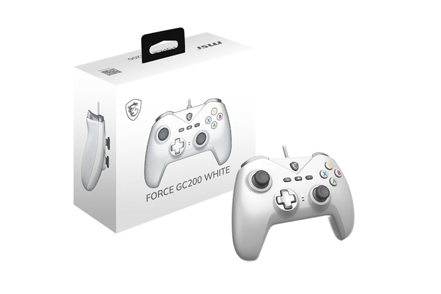 MSI GG FORCE GC200 Whıte Beyaz Oyun Kolu Kablolu Pc/Androıd 8+ Desteğı Çıft Tıtresım Motoru 2M