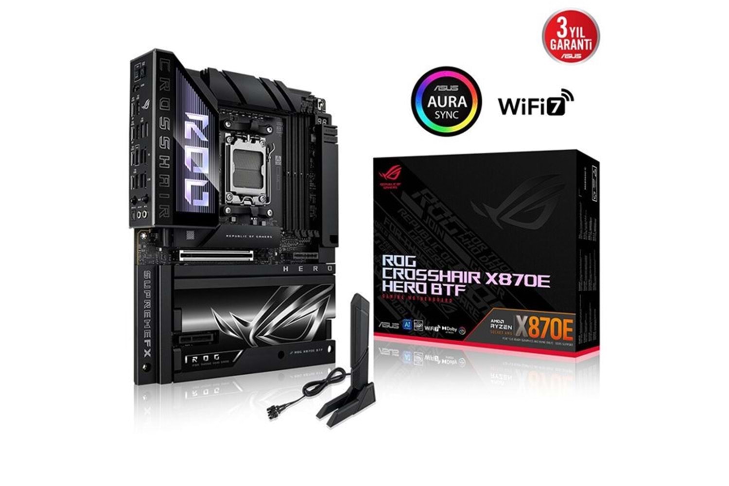 ASUS ROG CROSSHAIR X870E HERO BTF WIFI7 DDR5 HDMI-DP TYPEC PCIE 5.0 AM5 ATX