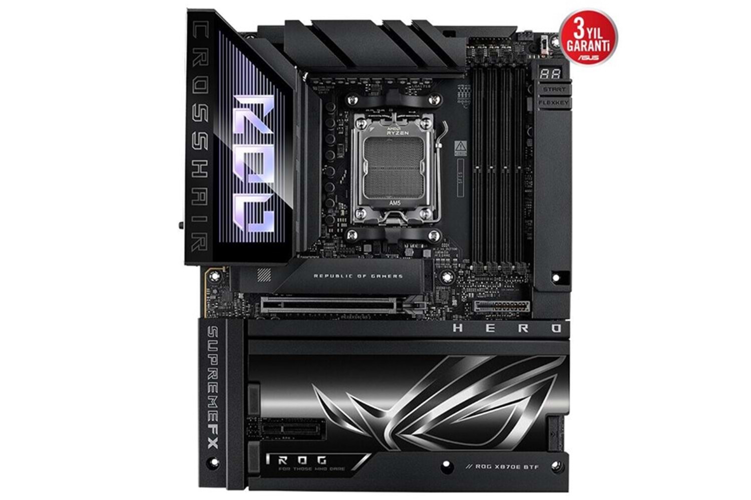 ASUS ROG CROSSHAIR X870E HERO BTF WIFI7 DDR5 HDMI-DP TYPEC PCIE 5.0 AM5 ATX