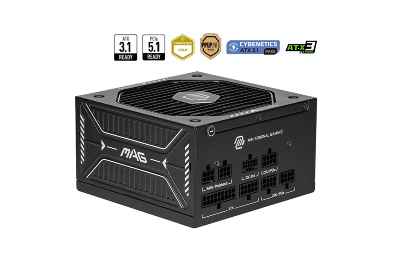 MSI 750W 80+ GOLD MAG A750GLS PCIE 5.1 POWER SUPPLY