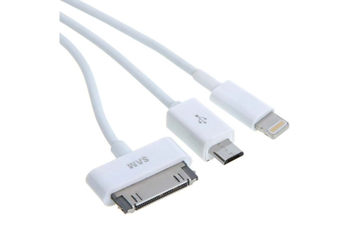 Codegen Apple iPhone 30 Pin / 8 Pin / Micro USB 20 Cm Şarj Kablosu CDG-CNV73