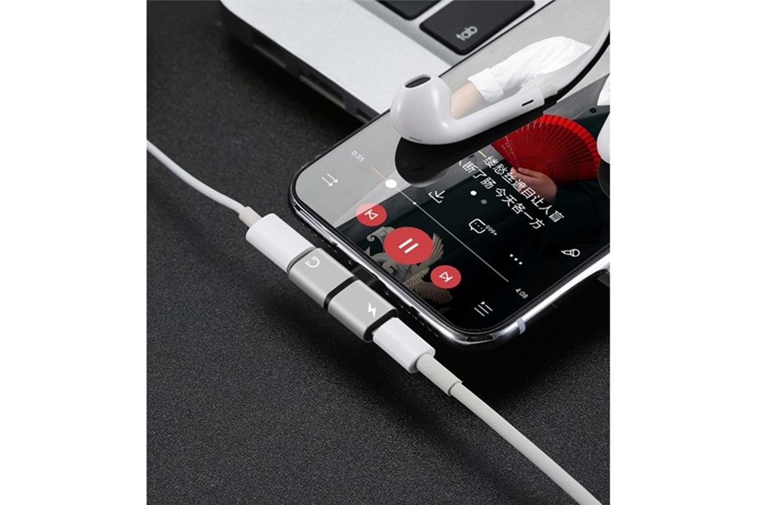 Codegen Apple iPhone Lightning 2 Port Çoklayıcı Dönüştürücü Gümüş Adaptör CDG-CNV43