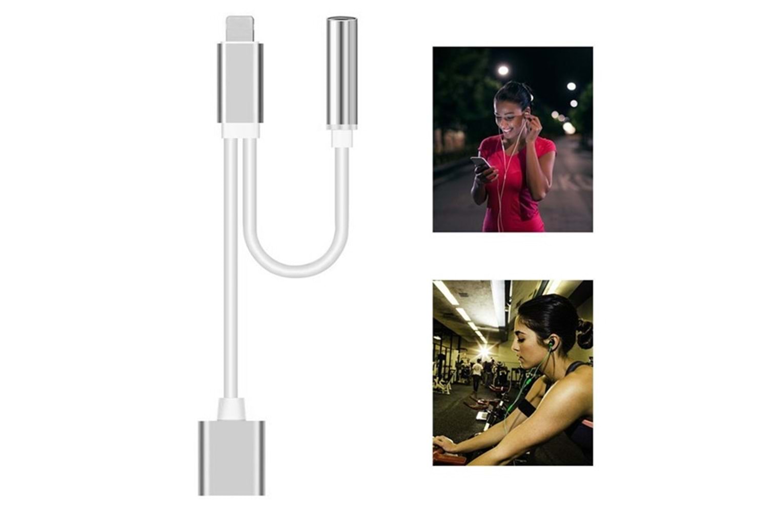 Codegen Apple iPhone Lightning + 3.5mm Stereo Dönüştürücü Çoklayıcı Adaptör CDG-CNV51