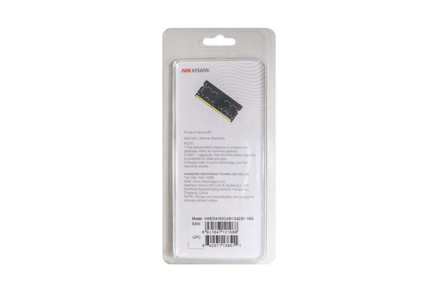  HIKVISION 16GB DDR4 3200MHZ NOTEBOOK RAMI S1 HKED4162CAB1G4ZB1