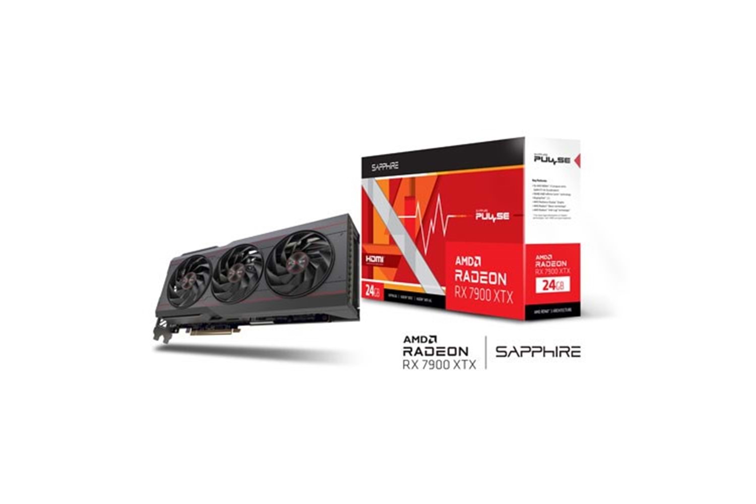 SAPPHIRE 24GB RX7900XTX PULSE 11322-02-20G GDDR6 384bit PCIE 4.0