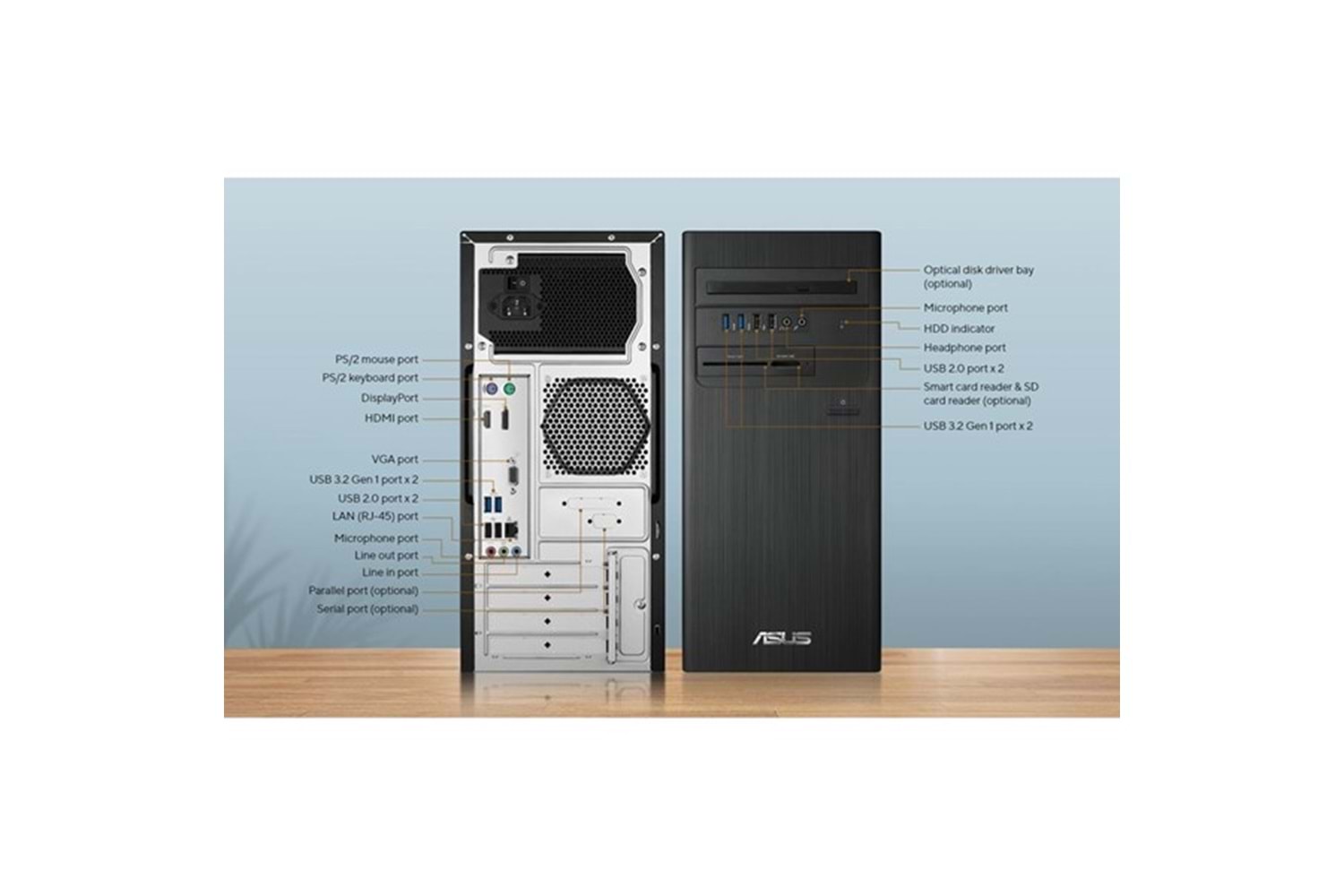 ASUS S500TE-5135000020 CORE i5 13500-8GB RAM-512GB NVME-FDOS
