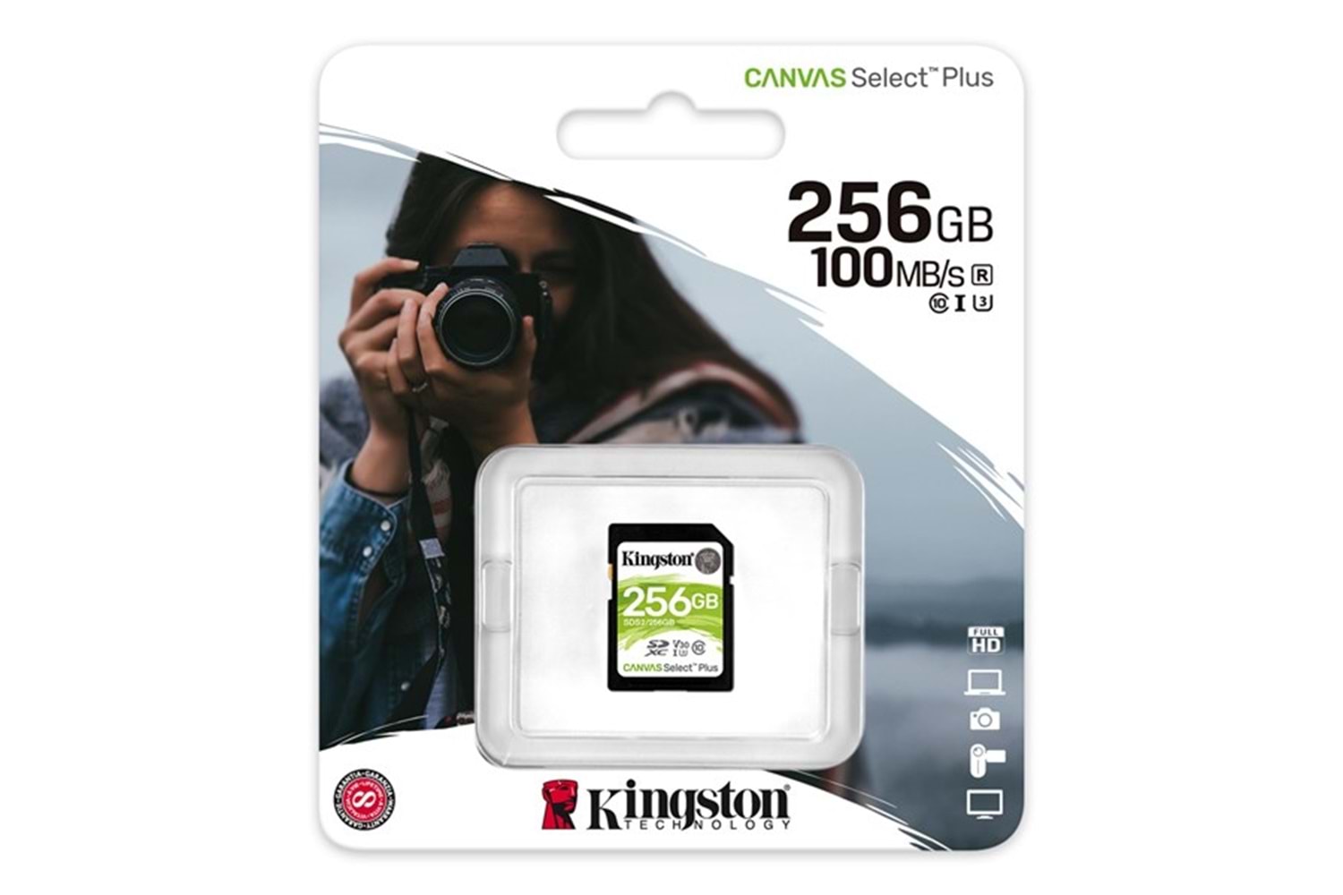 KINGSTON 256GB Canvas Select Plus SDS2/256GB SDXC HAFIZA KARTI
