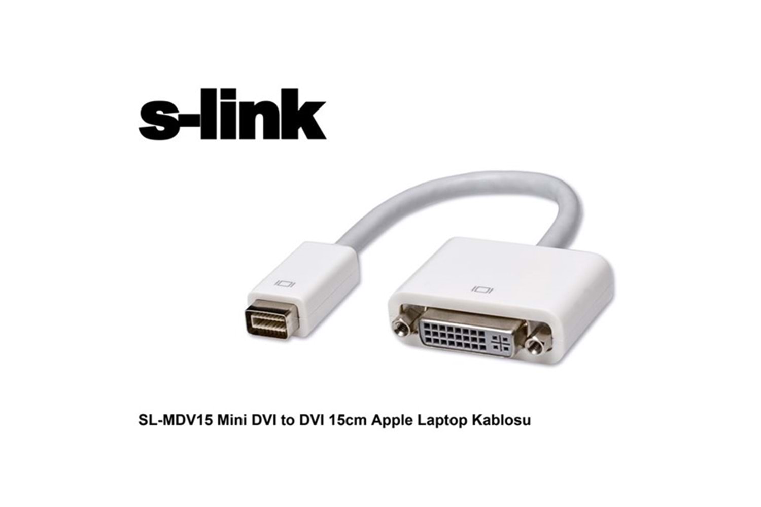 S-link SL-MDV15 Mini DVI to DVI 15cm Apple Laptop Kablosu