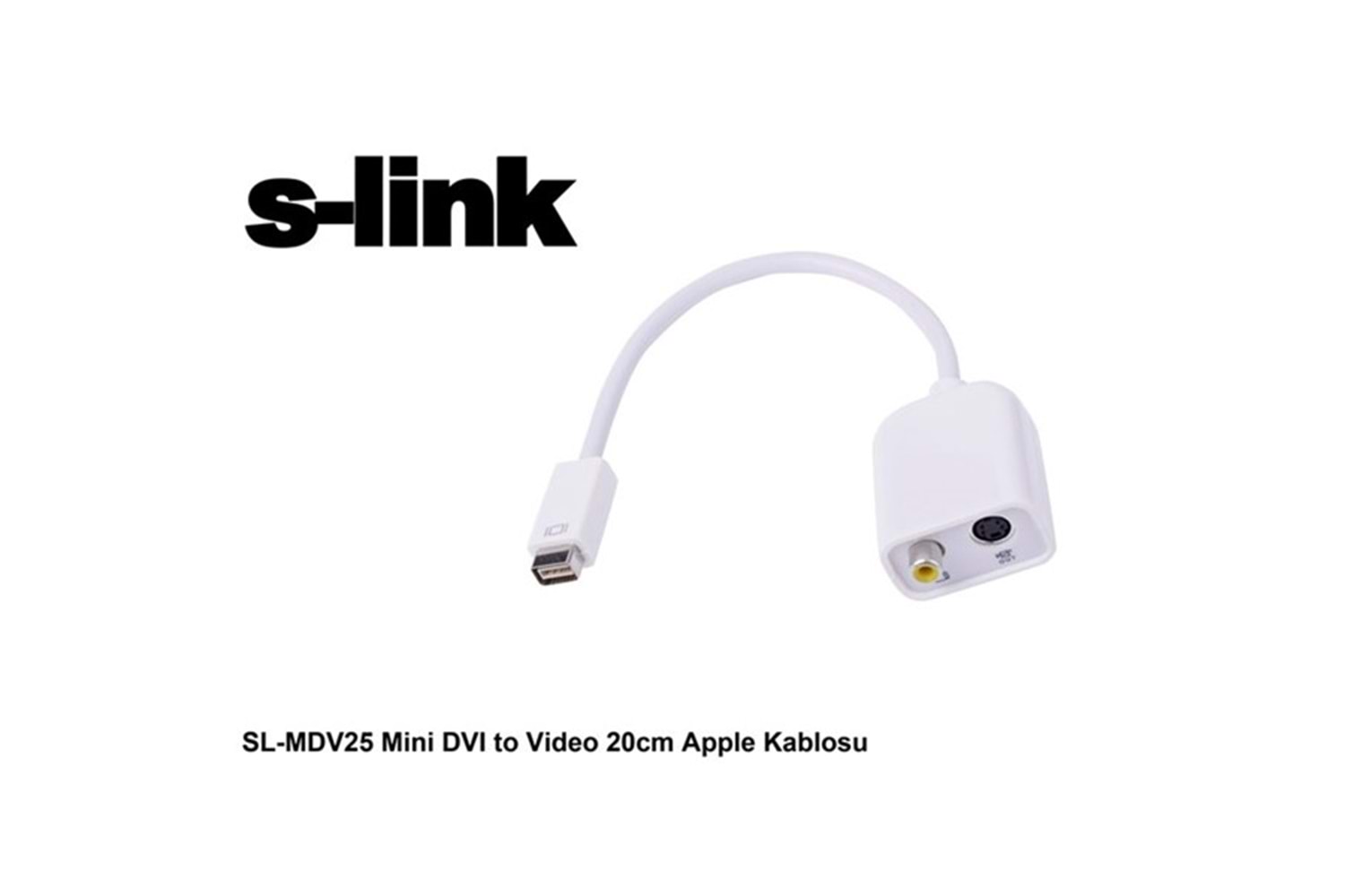 S-link SL-MDV25 Mini DVI to Video 20cm Apple Kablosu