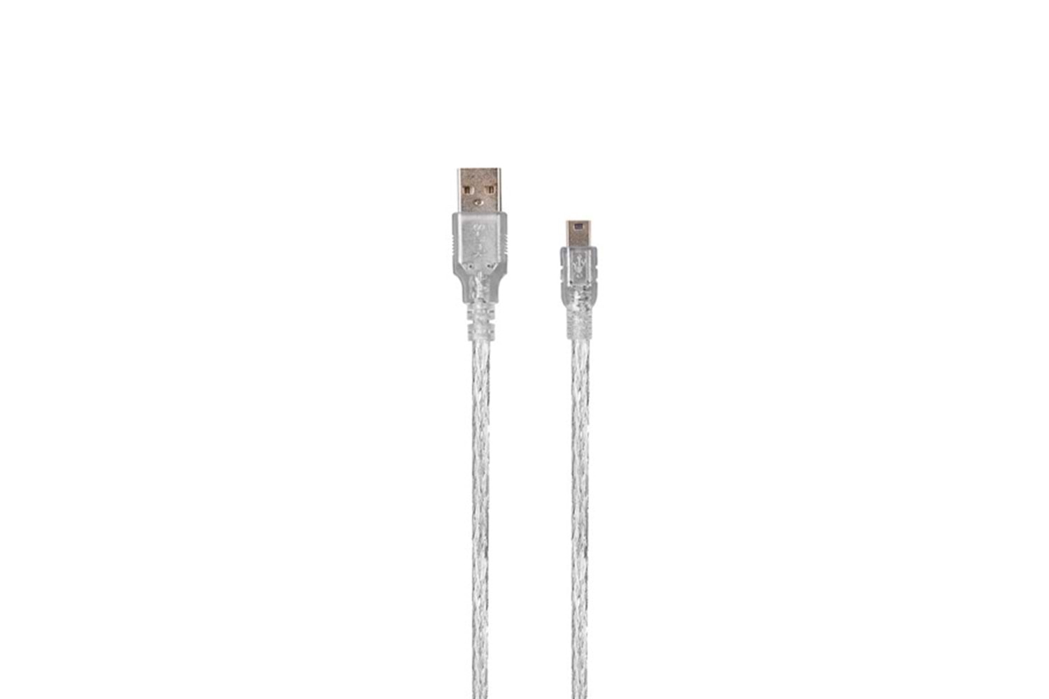 S-link SL-UK53 Usb2.0 3m Şeffaf Usb AM/Mini 5pin Kablo