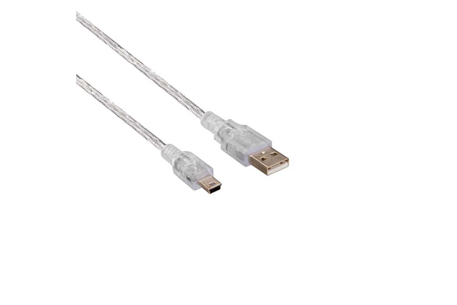 S-link SL-UK53 Usb2.0 3m Şeffaf Usb AM/Mini 5pin Kablo