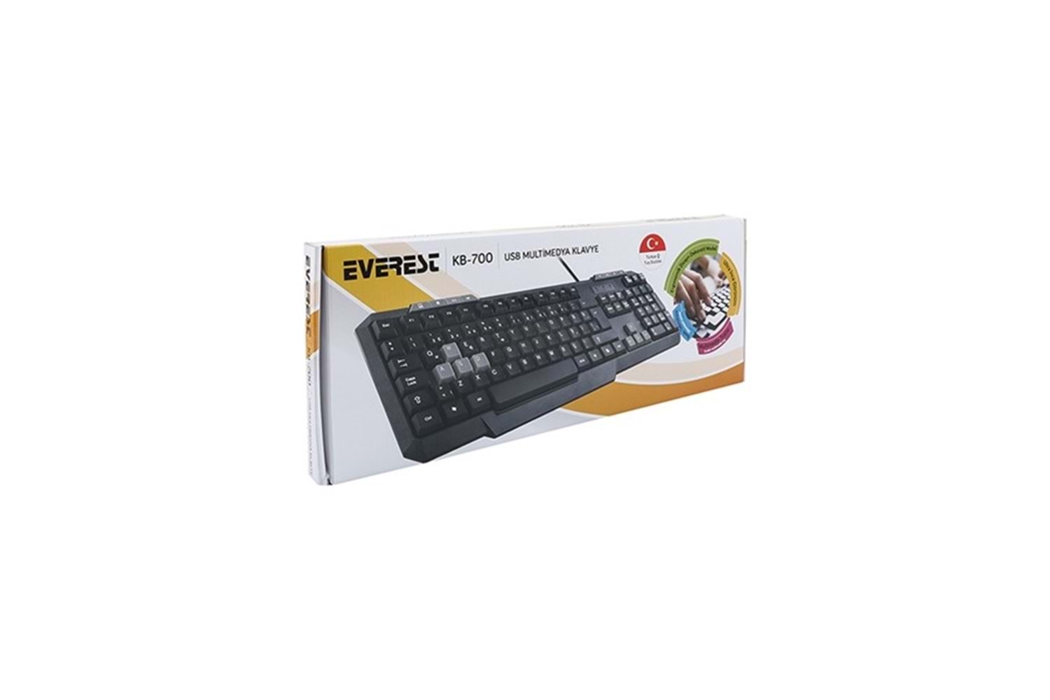 Everest Q TRK KB-700 Siyah USB Q Multimedia Klavye