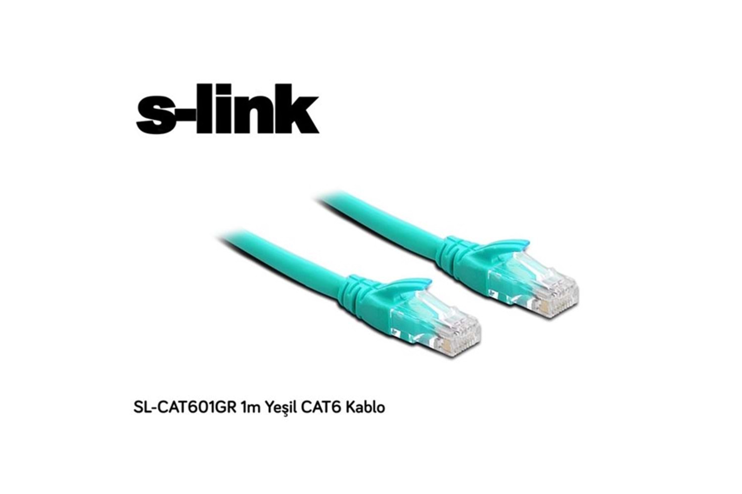 S-link SL-CAT601GR 1m Yeşil CAT6 Patch Kablo