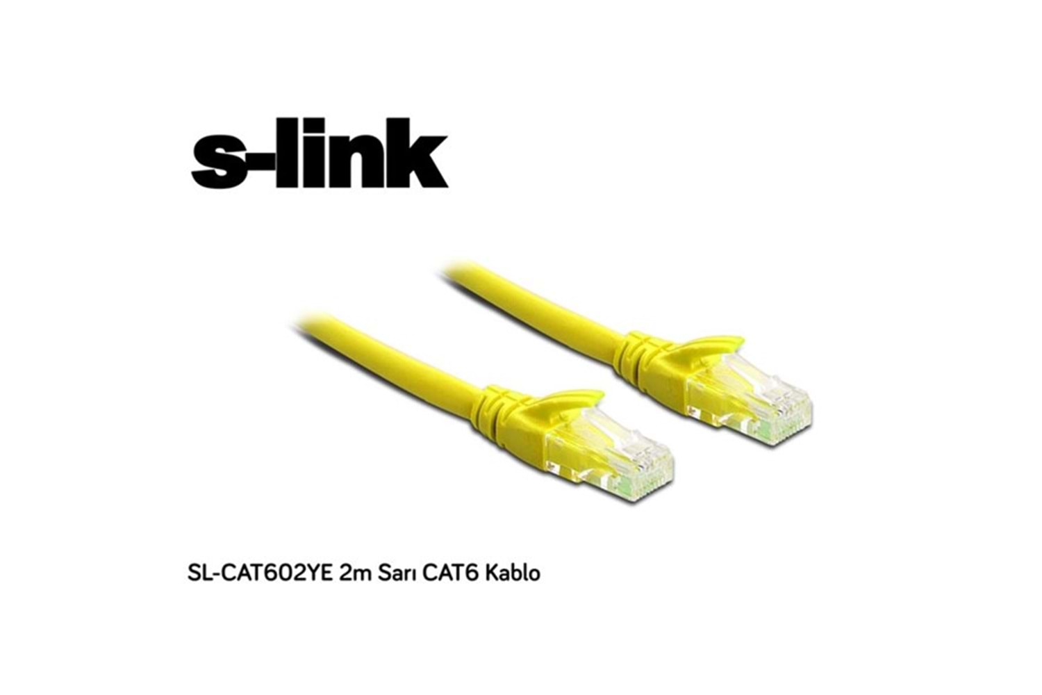 S-link SL-CAT602YE 2m Sarı CAT6 Patch Kablo