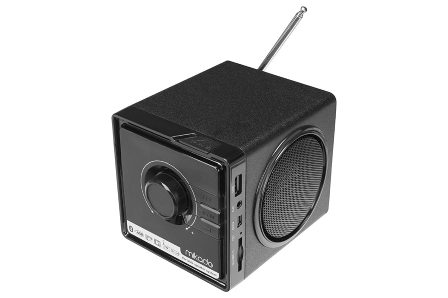 Mikado BT-236 3W+3W Siyah SD+MMC+Fm destekli Bluetooth Müzik Kutusu