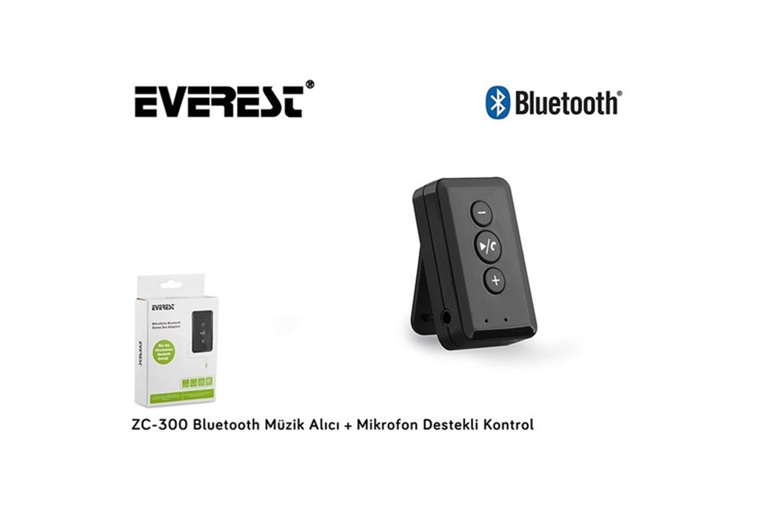 Everest ZC-300 Bluetooth Müzik Alıcı + Mikrofon Destekli Kontrol