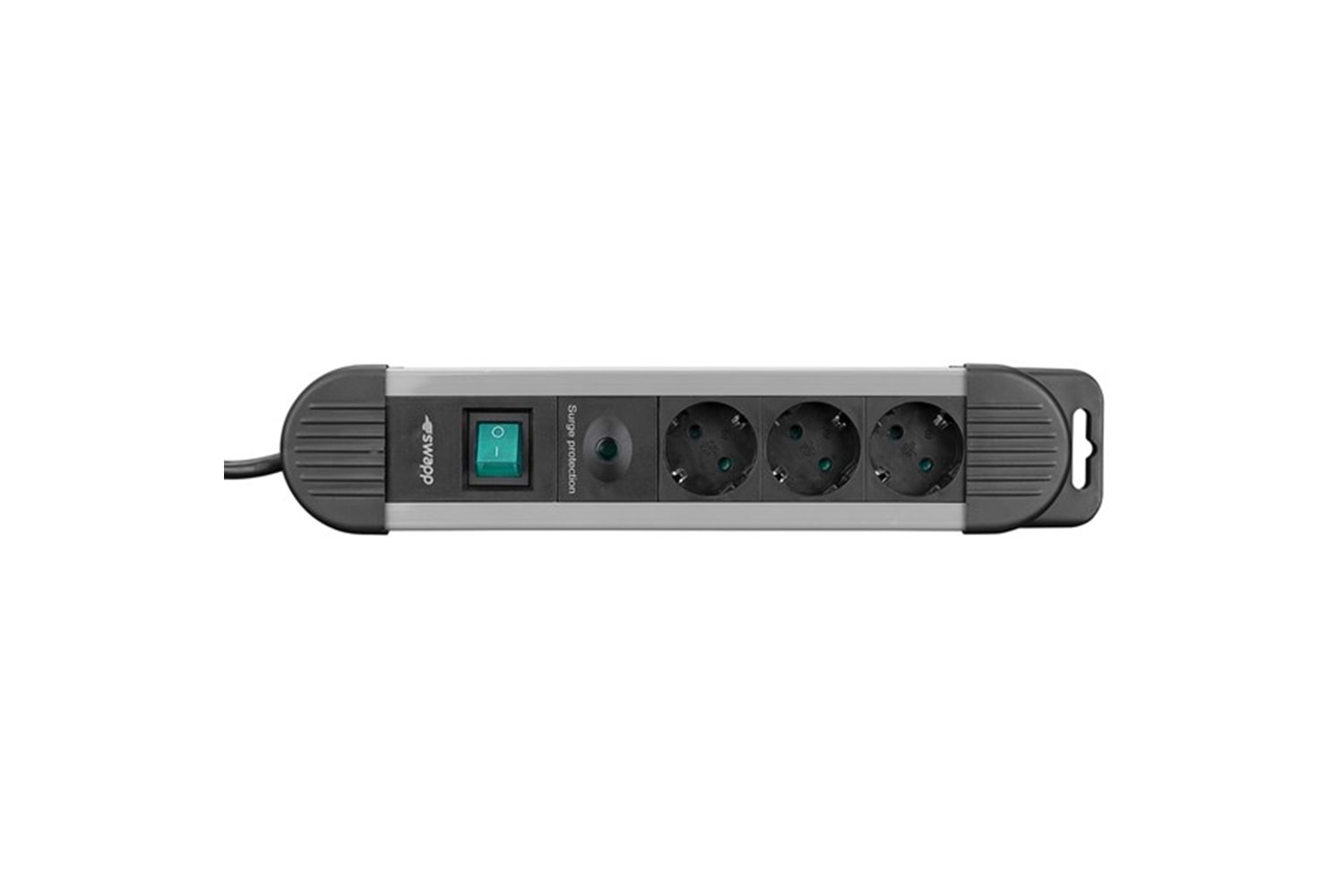 S-LINK Swapp SPGKS03 1.5m 3G1.5mm2 900 Joule 3-lü Akım Kor. Gri Priz Çoklayıcı