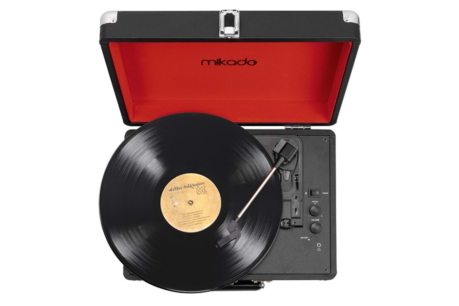 Mikado Nostalgia MN-P317 Siyah Pikap+Rca+Bluetooth Destekli Müzik Kutusu