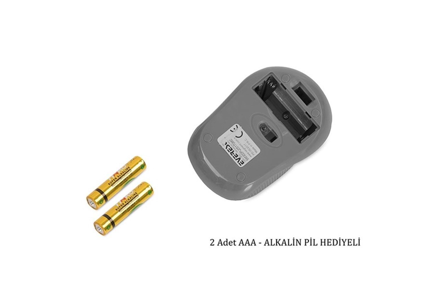 Everest SM-300 Usb Siyah 4D Optik Süper Sessiz Alkalin Pil Kablosuz Mouse