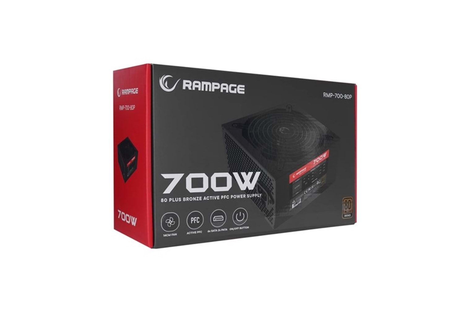 RAMPAGE 700W 80+ BRONZE RMP-700-80P POWER SUPPLY