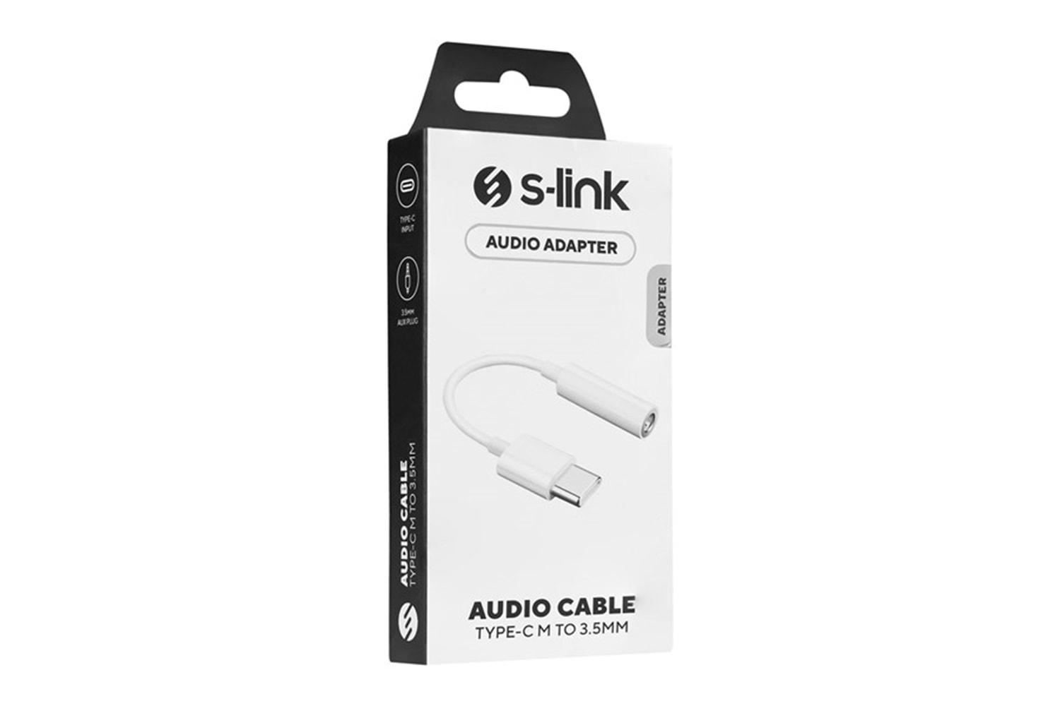 S-link SL-TA50 Beyaz Type-C M to 3.5mm Audio F 20cm Çevirici