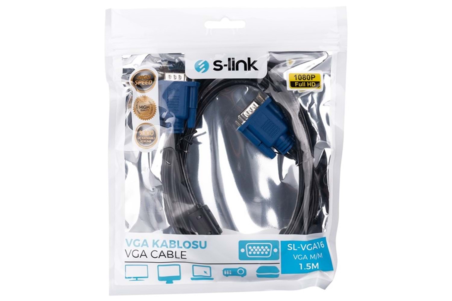 S-link 1.5metre SL-VGA16 VGA Görüntü Kablosu