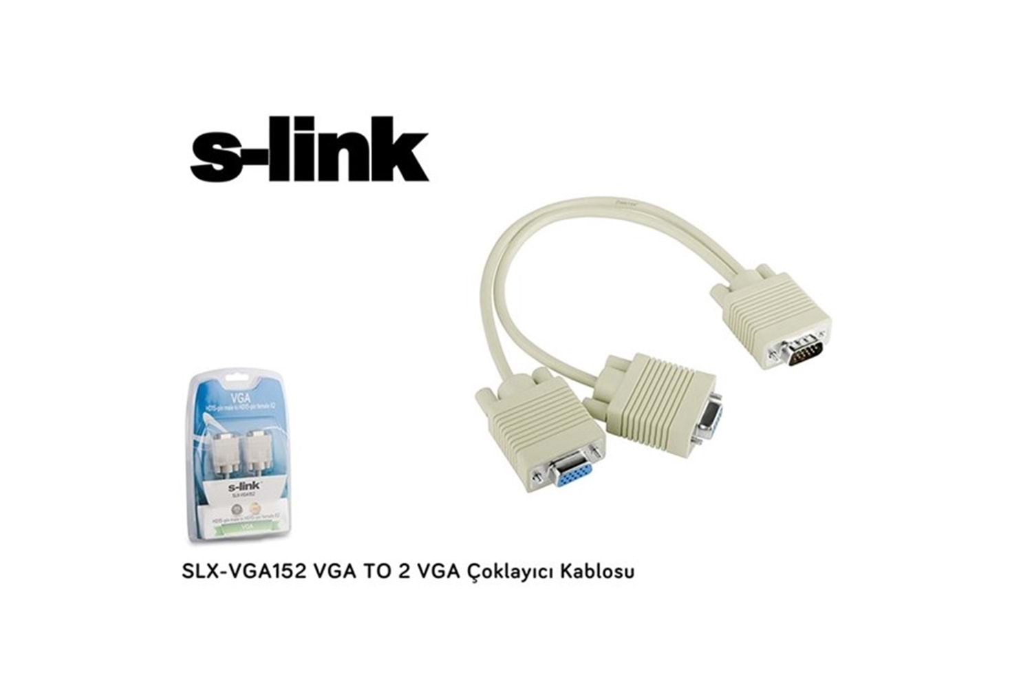 S-LINK SLX-VGA152 VGA-2li VGA Çoklayıcı Kablo