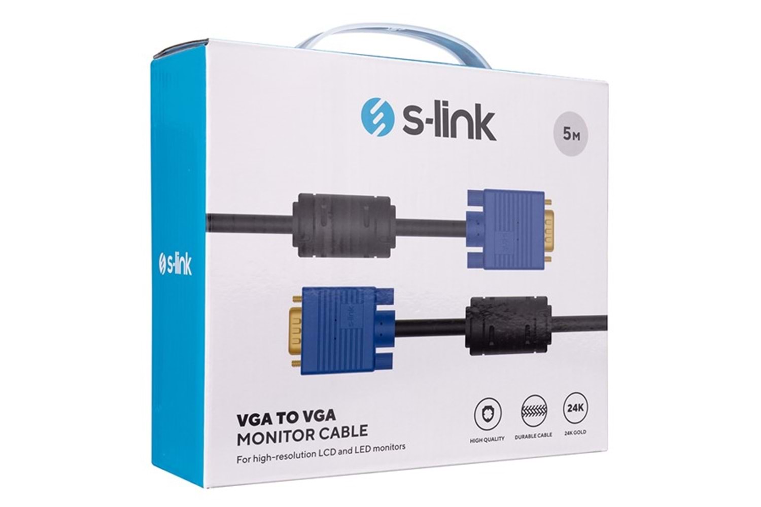 S-link SLX-176 x VGA M/M 5m Monitör Kablosu