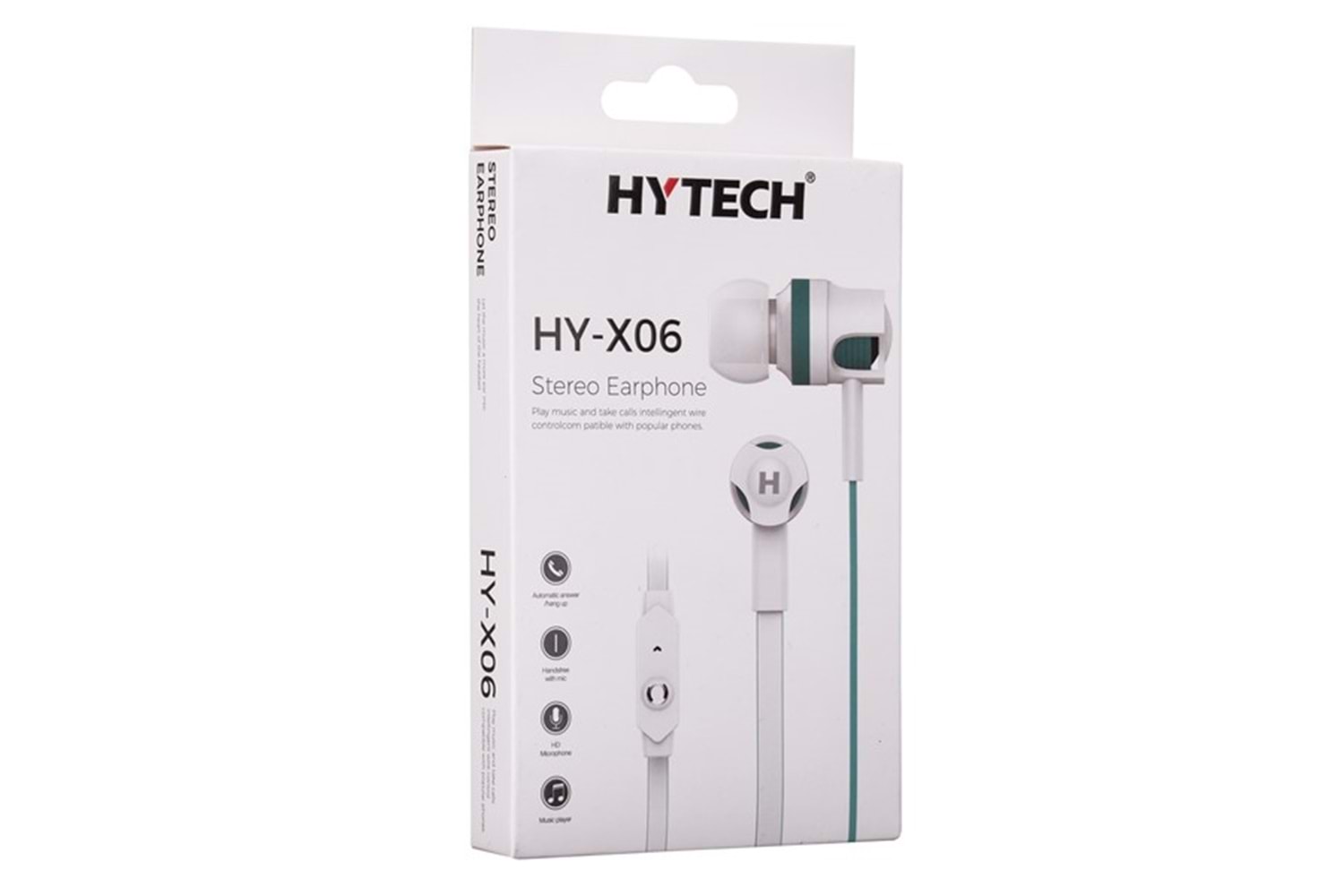 Hytech HY-X06 Mobil Telefon Uyumlu Beyaz/Mavi Kulak İçi Mikrofonlu Kulaklık