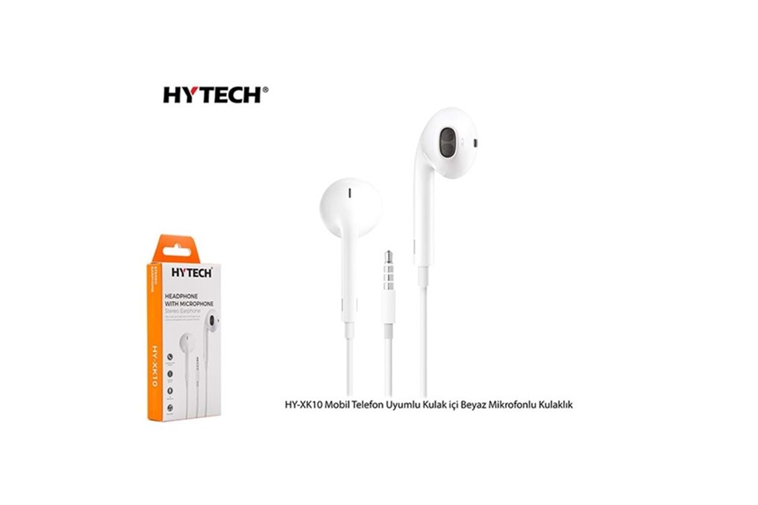 Hytech HY-XK10 Mobil Telefon Uyumlu Kulak içi Beyaz Mikrofonlu Kulaklık