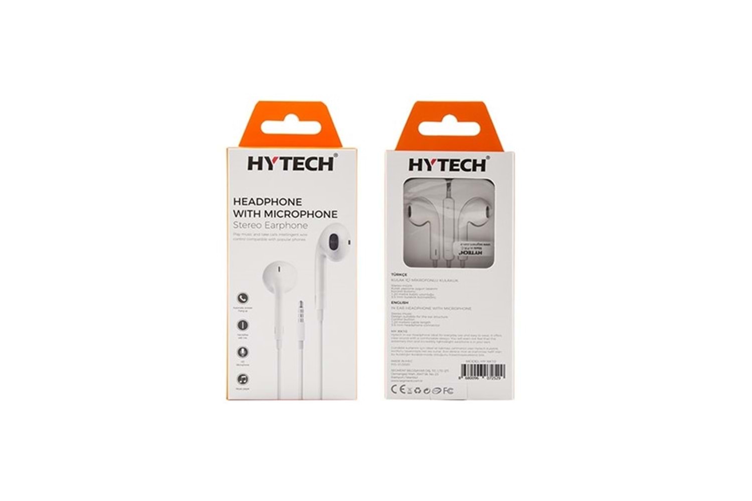 Hytech HY-XK10 Mobil Telefon Uyumlu Kulak içi Beyaz Mikrofonlu Kulaklık