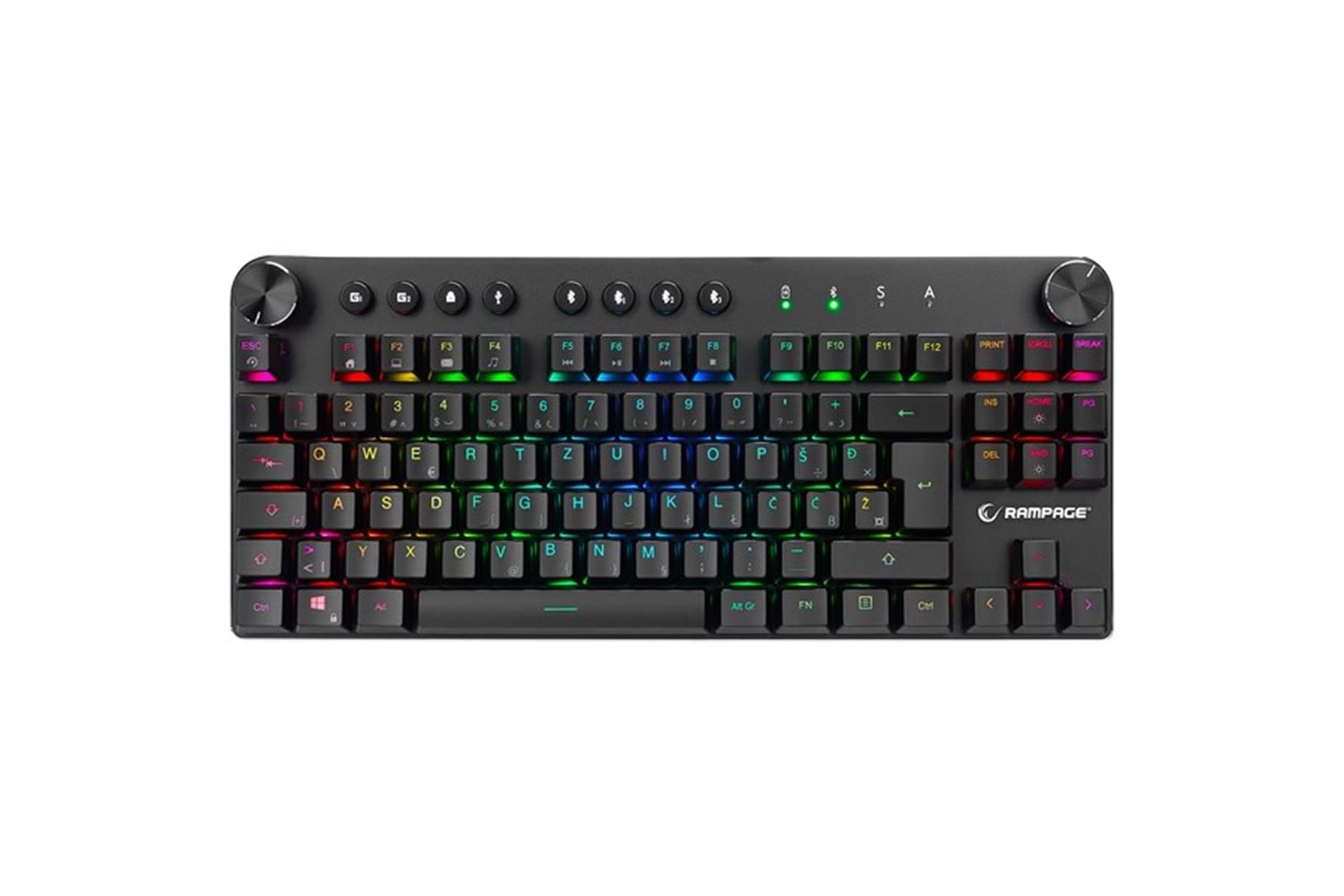 Rampage KB-RMW23 SCOUT Bluetooth RGB Led LC Layout Jixian Blue Switch Gaming Mechanical Keyboard
