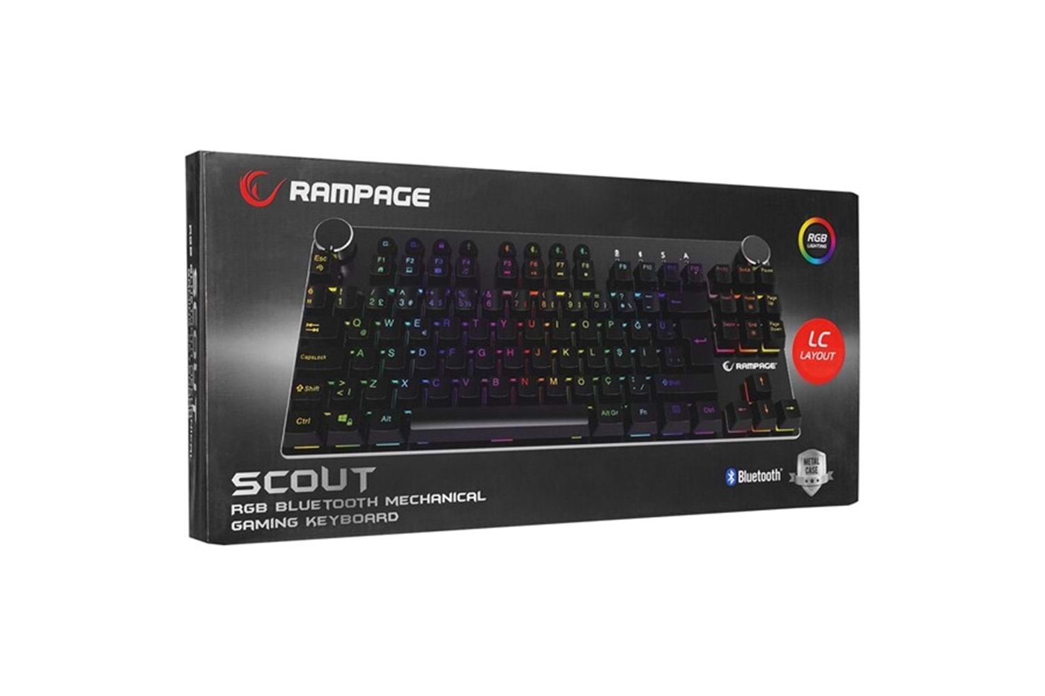 Rampage KB-RMW23 SCOUT Bluetooth RGB Led LC Layout Jixian Blue Switch Gaming Mechanical Keyboard