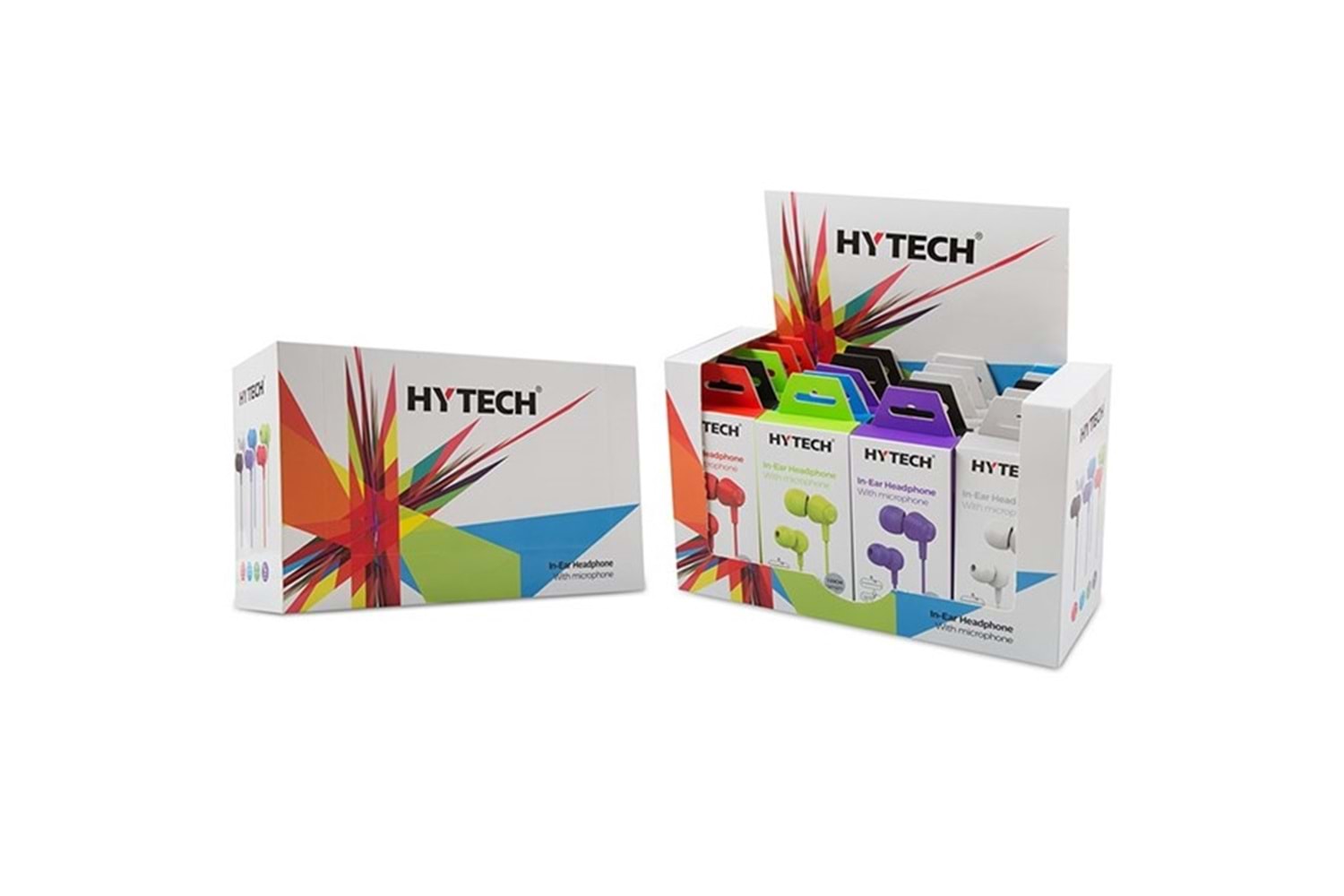 Hytech HY-XK30 20'li iç koli + 2*mor + 2*mavi + 2*yeşil 6*beyaz + 5*siyah + 3*kırmızı Kulak İçi Mikrofonlu Kulaklık