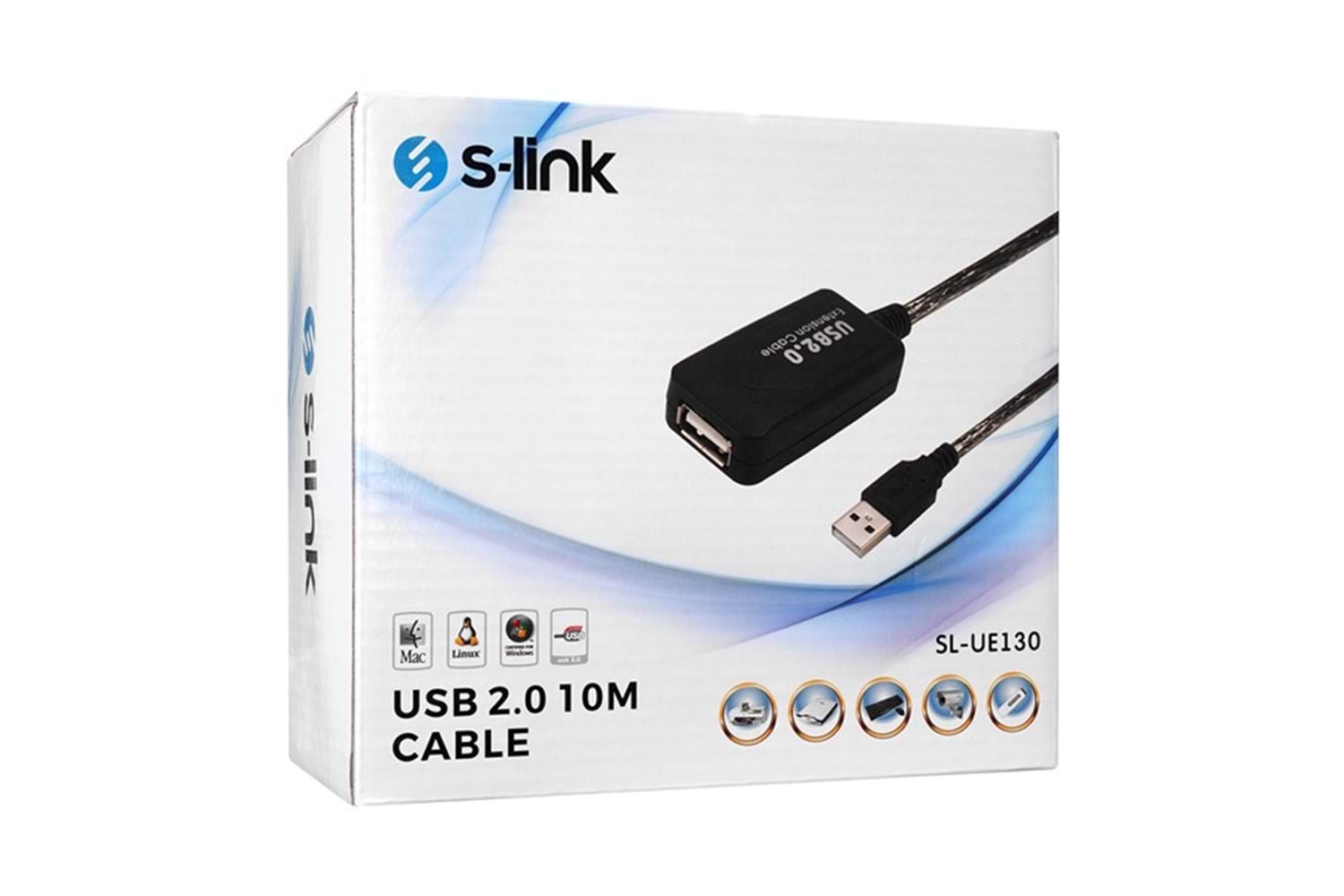 S-link SL-UE130 Usb2.0 10m Kablosu